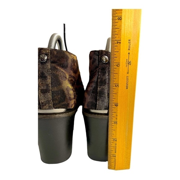 Donald J Pliner Dakota Ankle Boot Leopard Animal Gold Black Glitzy Bootie size 9 - Picture 12 of 13